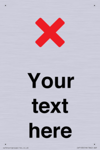 Custom plain background, red cross sign